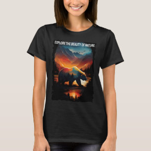 Explore The Beauty Of Nature bear hiking camping m T-Shirt