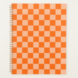Explore the Beauty of Orange Chequerboard Planner