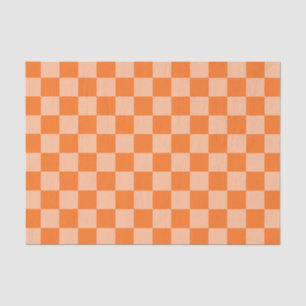 Explore the Beauty of Orange Chequerboard Tissue Paper