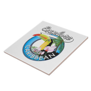 Explore the Caribbean travel patch. Ceramic Tile