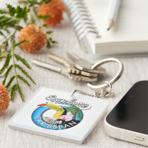 Explore the Caribbean travel patch. Key Ring