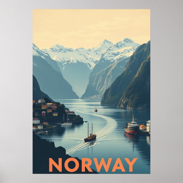Explore the Scenic Beauty of Norway Travel  Poster (Front)