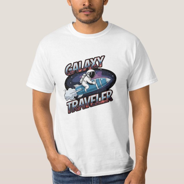 Explore the Stars with Fun Astronaut Designs T-Shirt (Front)