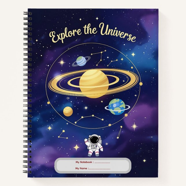 Explore the Universe – Astronomy Notebook Cover (Front)