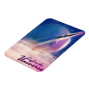 Explore the Universe Vintage space poster Magnet