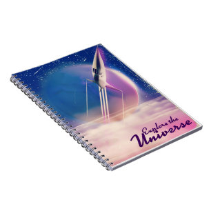 Explore the Universe Vintage space poster Notebook