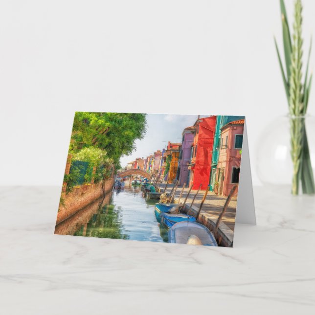 Explore the Vibrant Charm of Burano Card (Front)