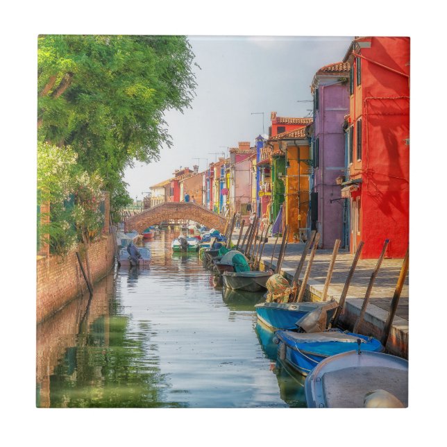 Explore the Vibrant Charm of Burano Ceramic Tile (Front)