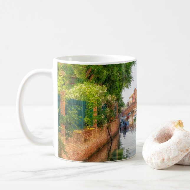 Explore the Vibrant Charm of Burano Coffee Mug (With Donut)