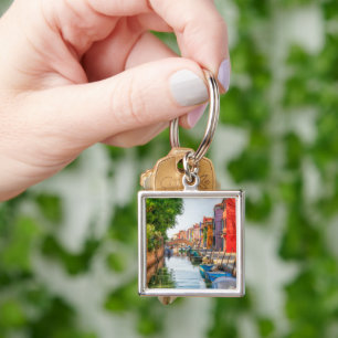 Explore the Vibrant Charm of Burano Key Ring