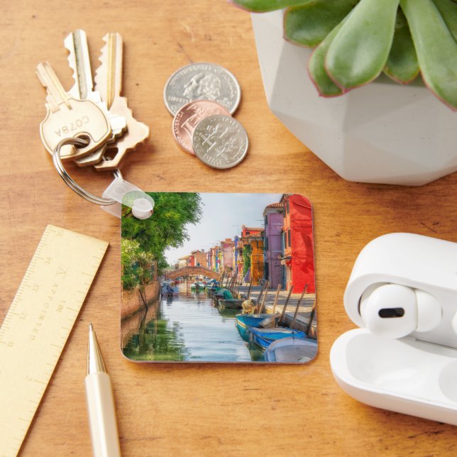 Explore the Vibrant Charm of Burano Key Ring (Desk)