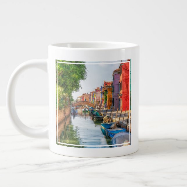 Explore the Vibrant Charm of Burano Large Coffee Mug (Left)