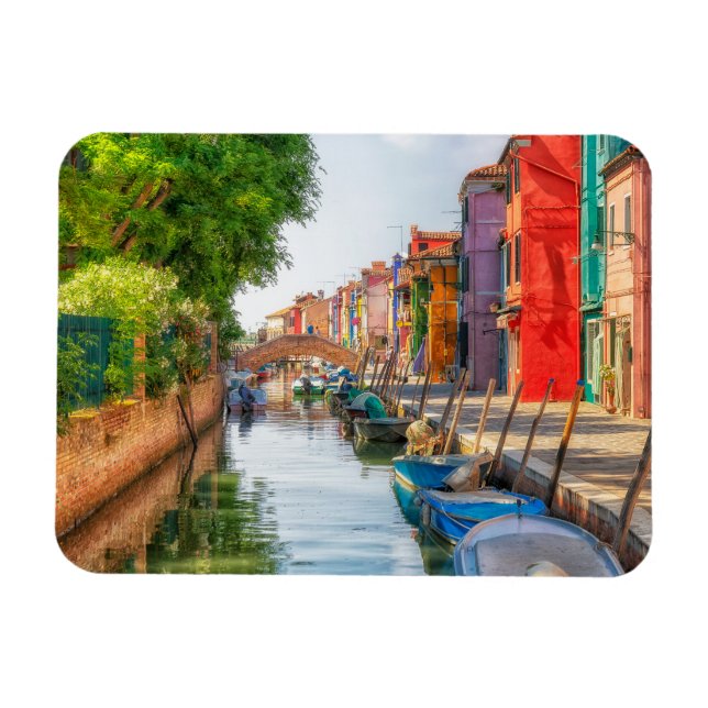 Explore the Vibrant Charm of Burano Magnet (Horizontal)