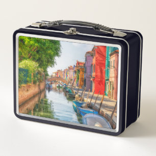 Explore the Vibrant Charm of Burano Metal Lunch Box