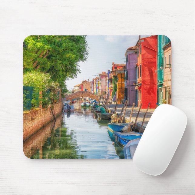 Explore the Vibrant Charm of Burano Mouse Pad (With Mouse)