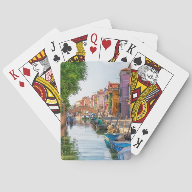 Explore the Vibrant Charm of Burano Playing Cards (Back)