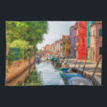 Explore the Vibrant Charm of Burano Tea Towel<br><div class="desc">Explore the Vibrant Charm of Burano</div>