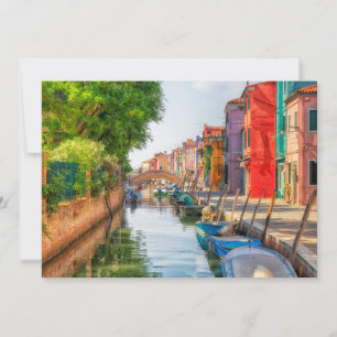 Explore the Vibrant Charm of Burano Thank You Card