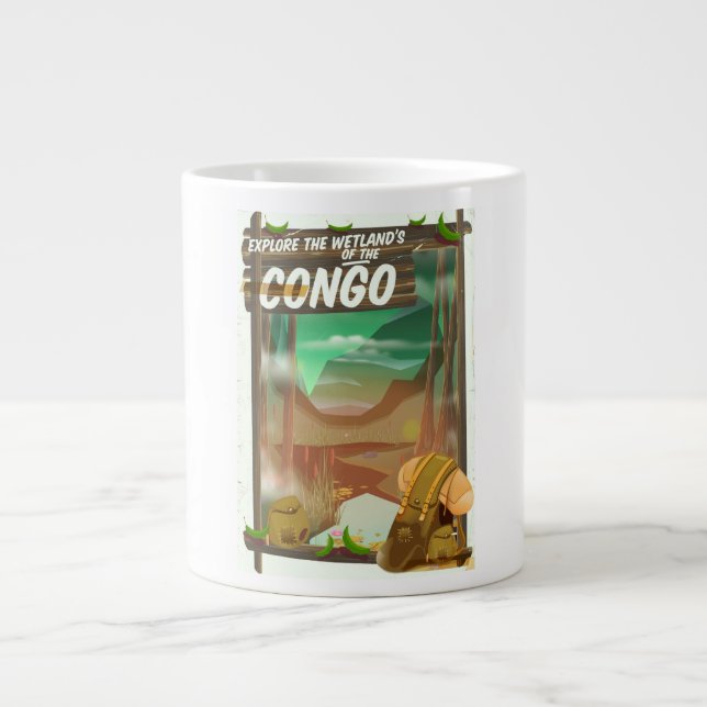 Explore the Wetlands of the Congo Large Coffee Mug (Front)