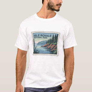 Explore the Wild Side of Isle Royale Stamp T-Shirt