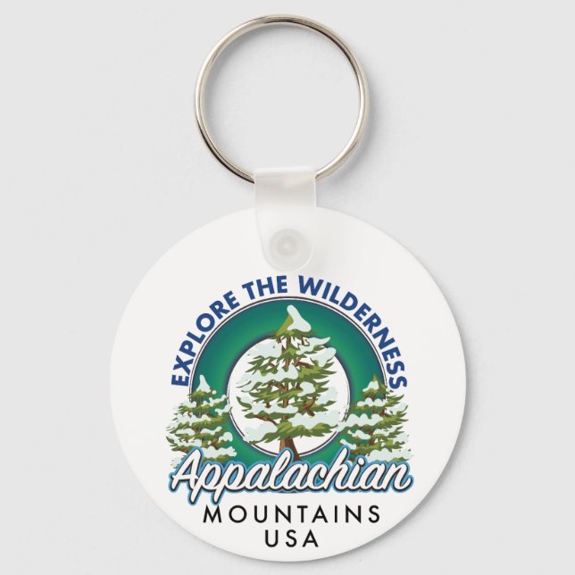Explore the Wilderness Appalachian Mountains trave Key Ring (Front)