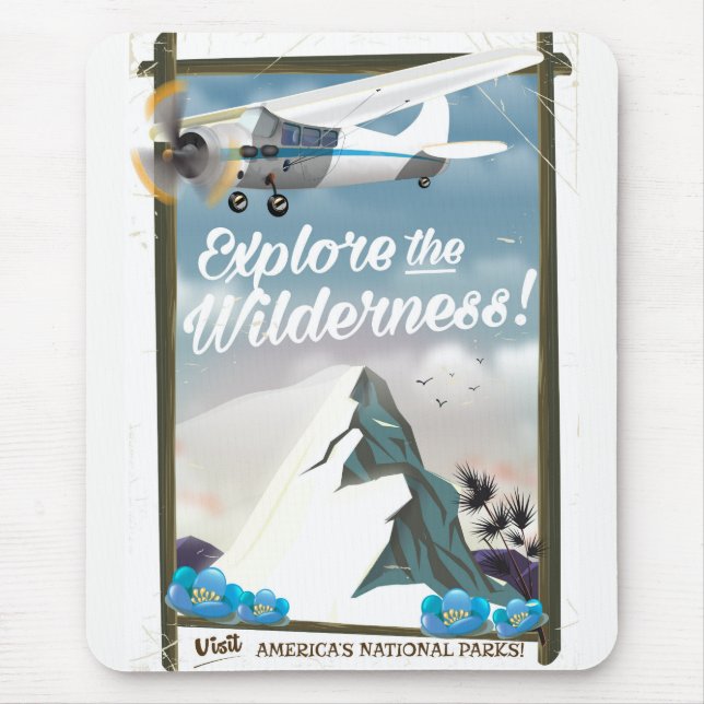 Explore the Wilderness! Mountains Mouse Pad (Front)