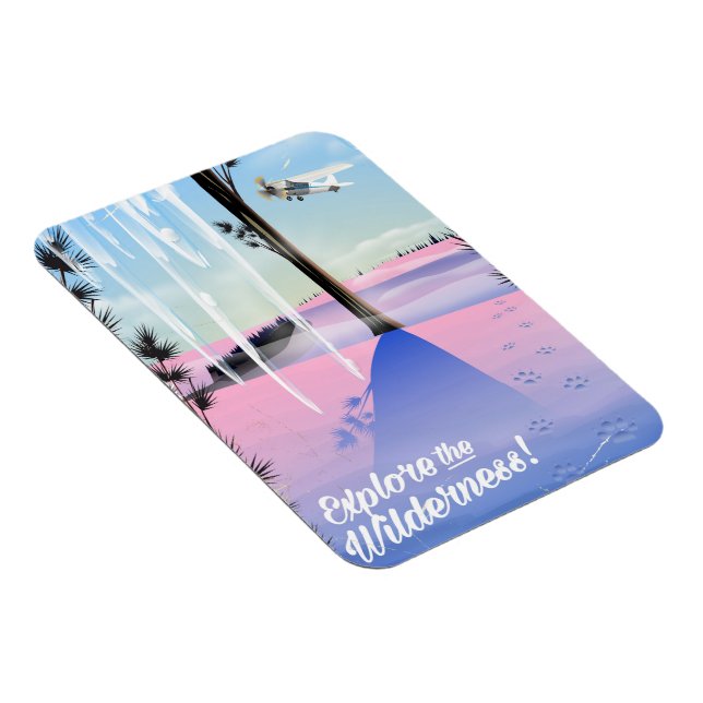 Explore the wilderness! Winter animal prints Magnet (Right Side)