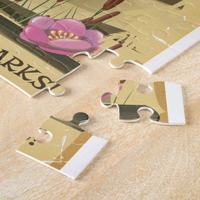 Explore the Wildness vintage poster! Jigsaw Puzzle (Side)