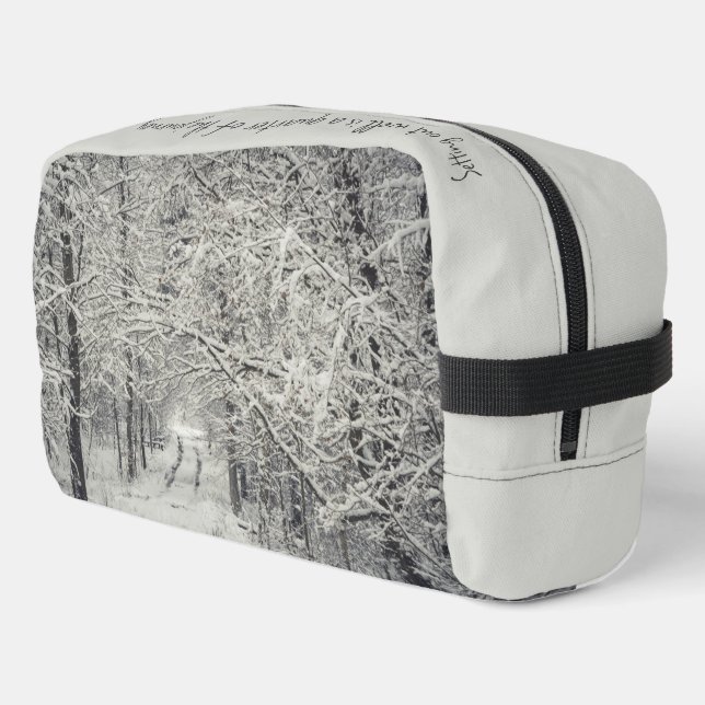 Explore the winter forest trails dopp kit (Left Corner)
