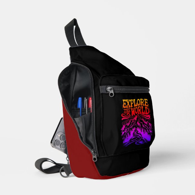 Explore the World Adventure Sling Bag (Open)
