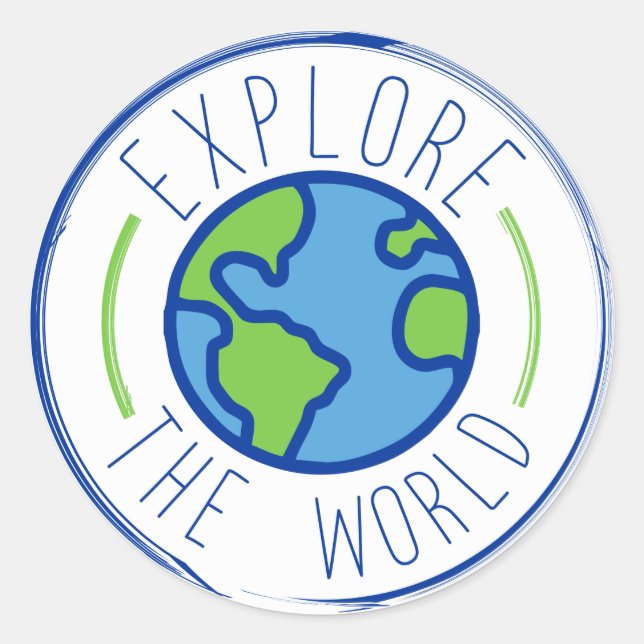 explore the world travel sticker (Front)