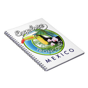 Explore Troncones Mexico retro logo Notebook