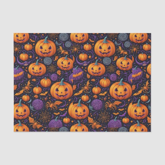 Explore Unique Print-on-Demand Halloween Products  Tissue Paper (Front)