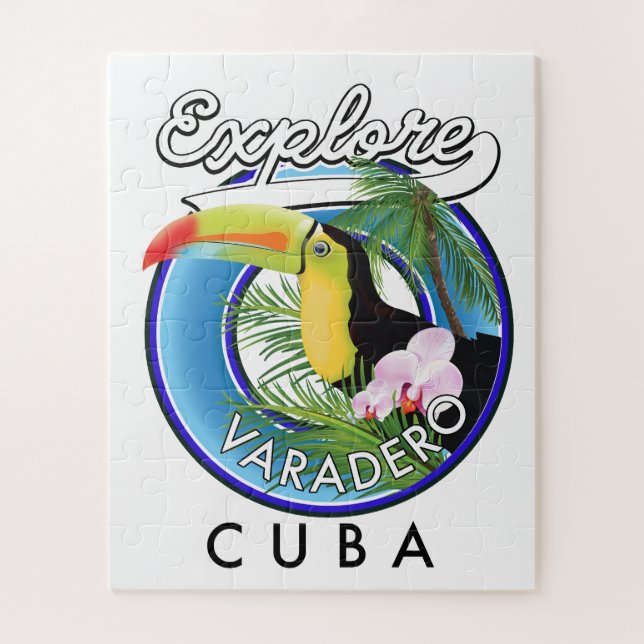 Explore Varadero Cuba travel logo Jigsaw Puzzle (Vertical)
