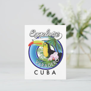 Explore Varadero Cuba travel logo Postcard