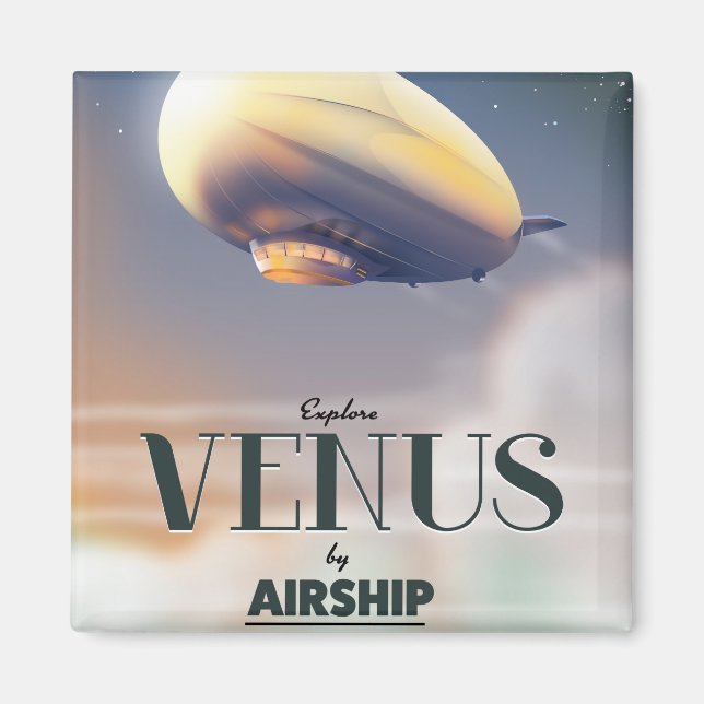 Explore Venus By Airship Magnet (Front)
