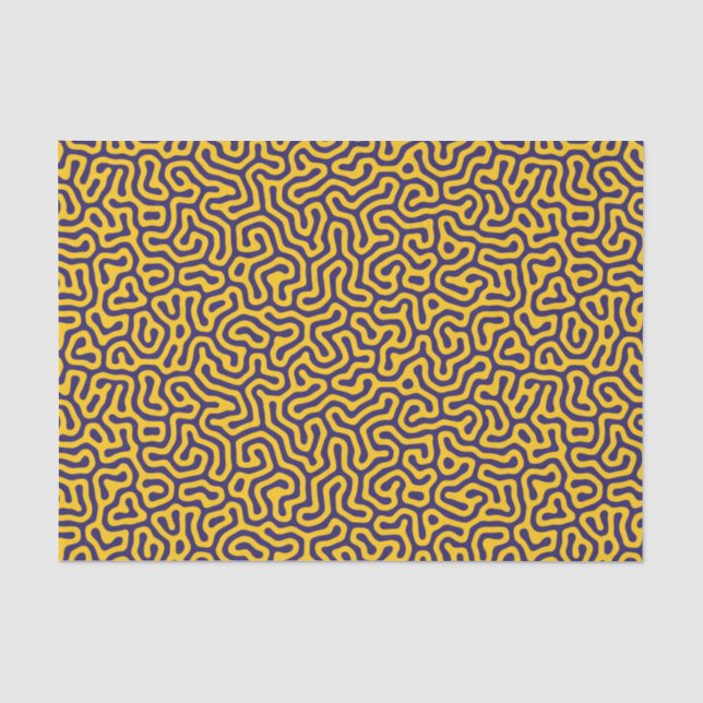 Explore Vibrant Abstract Patterns in Dark Purple Tissue Paper (Front)
