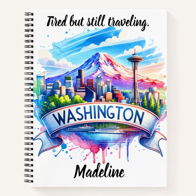 Explore Washington's vibrant landscapes Notebook (Front)