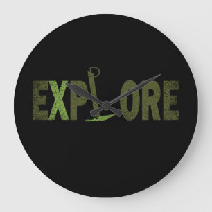 Explore wilderness explorer large clock