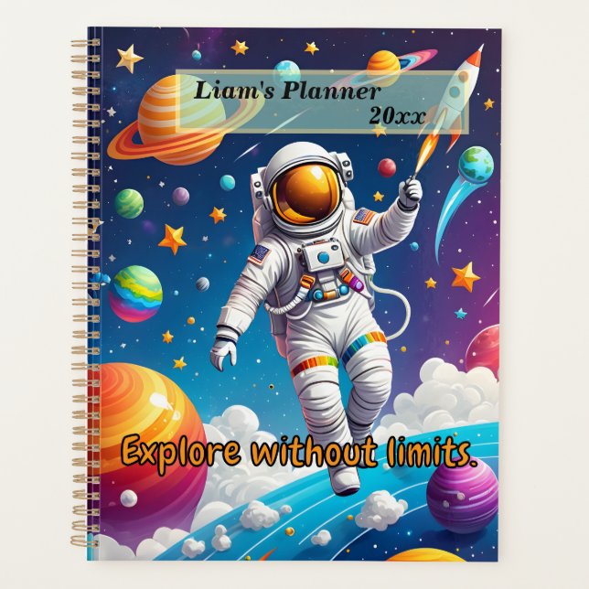 Explore Without Limits – Personalised Planner with (Front)