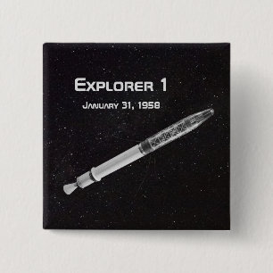 Explorer 1 Satellite 15 Cm Square Badge