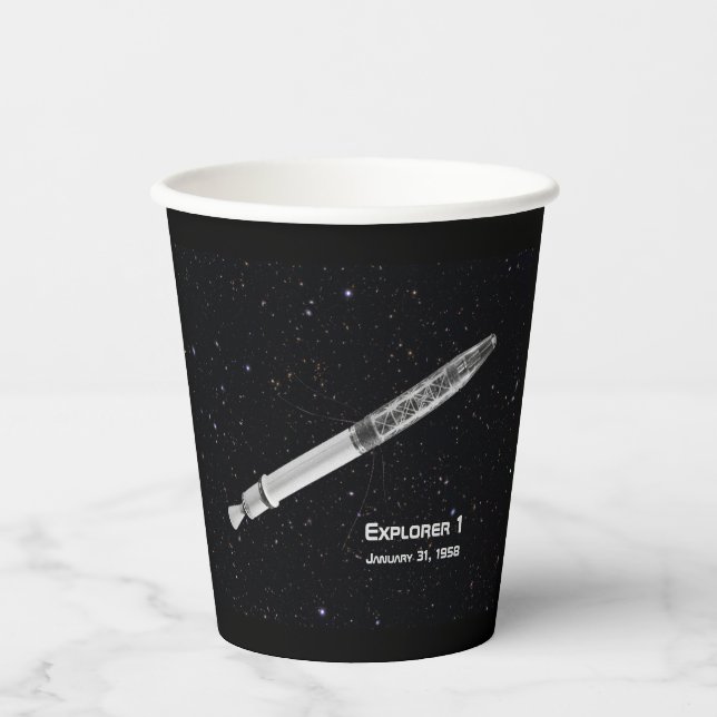 Explorer 1 Satellite Starry Sky Paper Cups (Front)