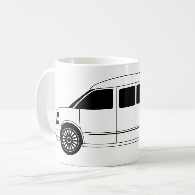 explorer campervan coffee mug (Front Left)