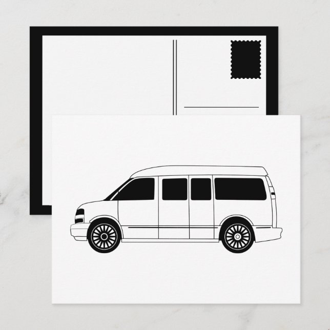 explorer campervan postcard (Front/Back)