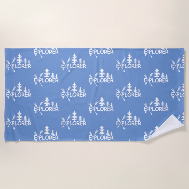 Explorer Design - Beach Towel (Front)
