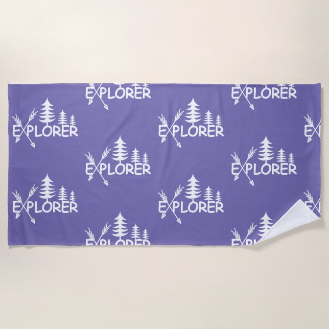 Explorer Design - Beach Towel (Front)