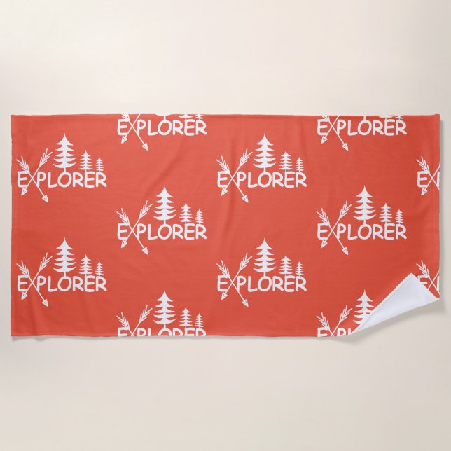 Explorer Design - Beach Towel (Front)