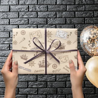 Explorer Expedition Birthday Wrapping Paper