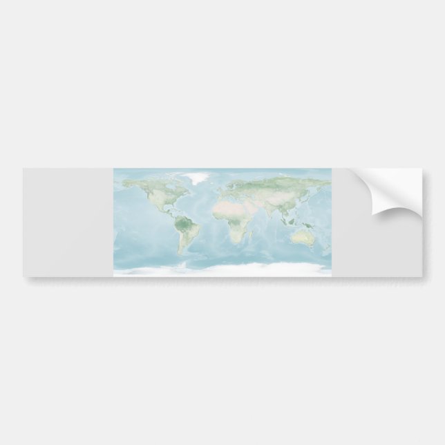Explorer Map of the Earth's Surface Bumper Sticker (Front)