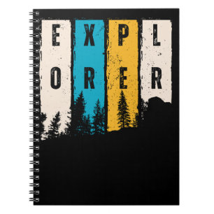 Explorer Outdoors Nature Retro Notebook
